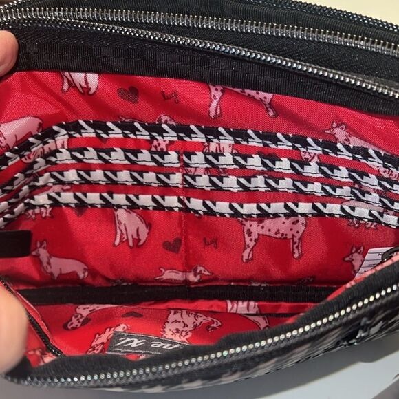 Lug Black and White RFID Convertible Coupe XL Crossbody Belt Bag - Picture 10 of 14